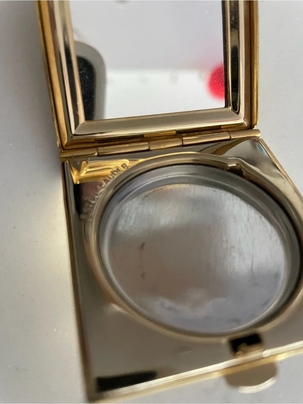 Vintage Estée Lauder NYC Skyline Lucidity Pressed Powder Compact Empty Gold Tone
